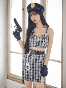 画像17: 【SALE!!】【ハロウィン】ツイードポリスセットアップ 【コスプレ5点セット】【XS-Mサイズ】(HC206-SV)[HC03-Bg] (17)