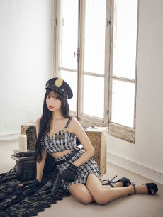 画像9: 【SALE!!】【ハロウィン】ツイードポリスセットアップ 【コスプレ5点セット】【XS-Mサイズ】(HC206-SV)[HC03-Bg] (9)