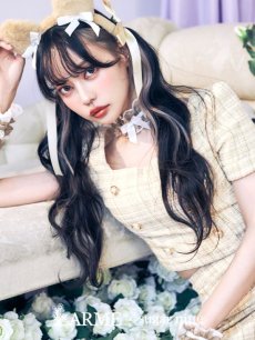 画像1: 【SALE!!】【即日発送】【ハロウィン】【LARME/ラルム掲載】ツイードくまセットアップ/ベア 【コスプレ6点セット】 【XS-Mサイズ/1カラー】[HC03] (1)