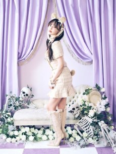 画像5: 【SALE!!】【即日発送】【ハロウィン】【LARME/ラルム掲載】ツイードくまセットアップ/ベア 【コスプレ6点セット】 【XS-Mサイズ/1カラー】[HC03] (5)