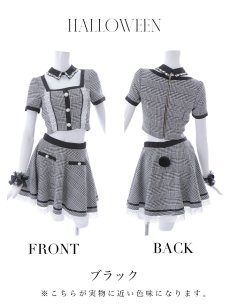 画像6: 【SALE!!】【即日発送】【ハロウィン】【LARME/ラルム掲載】グレンチェックセットアップバニー 【コスプレ6点セット】【XS-Mサイズ/1カラー】[HC03] (6)