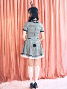 画像3: 【SALE!!】【即日発送】【ハロウィン】【LARME/ラルム掲載】グレンチェックセットアップバニー 【コスプレ6点セット】【XS-Mサイズ/1カラー】[HC03] (3)
