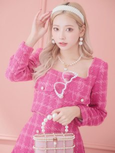 画像14: 【即日発送】【ハロウィン】ピンクガールツイードセットアップ【コスプレ4点セット】（SA30SB）【XS-Mサイズ/1カラー】[HC03] (14)