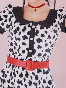 画像19: 【即日発送！】【ハロウィン】ダルメシアンミニフレアワンピース 【コスプレ5点セット】 【S-XLサイズ/1カラー】[HC03] (19)