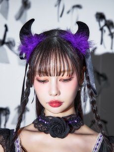 画像20: 【即日発送！】【ハロウィン】ビジューデビルパンツセットアップ 【コスプレ7点セット】[HC03-H] (20)