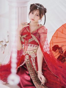 画像4: 【即日発送】【ハロウィン】アラビアンガール/アラジンコスプレセット【コスプレ7点セット】【フリーサイズ/4カラー】[HC03] (4)