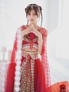 画像14: 【即日発送】【ハロウィン】アラビアンガール/アラジンコスプレセット【コスプレ7点セット】 【フリーサイズ/1カラー】[HC03] (14)