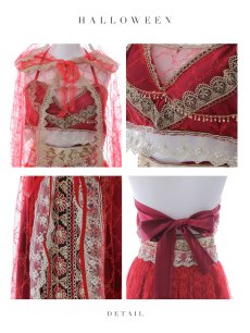 画像30: 【即日発送】【ハロウィン】アラビアンガール/アラジンコスプレセット【コスプレ7点セット】【フリーサイズ/4カラー】[HC03] (30)