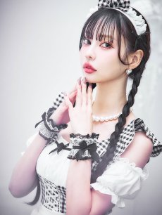 画像12: 【SALE!!】【即日発送！】【ハロウィン】ギンガムチェックメイドワンピース 【コスプレ5点セット】[HC03] (12)