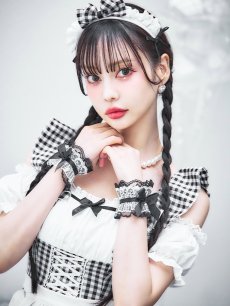 画像16: 【SALE!!】【即日発送！】【ハロウィン】ギンガムチェックメイドワンピース 【コスプレ5点セット】[HC03] (16)