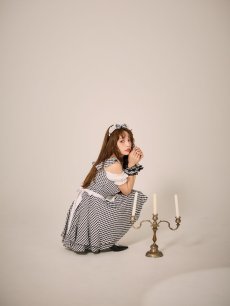 画像15: 【SALE!!】【即日発送！】【ハロウィン】ギンガムチェックメイドワンピース 【コスプレ5点セット】[HC03] (15)