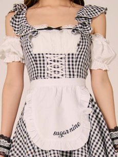 画像19: 【SALE!!】【即日発送！】【ハロウィン】ギンガムチェックメイドワンピース 【コスプレ5点セット】[HC03] (19)