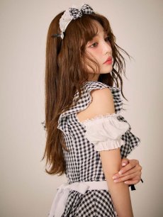 画像8: 【SALE!!】【即日発送！】【ハロウィン】ギンガムチェックメイドワンピース 【コスプレ5点セット】[HC03] (8)