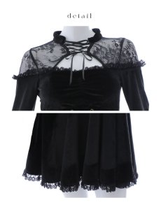 画像23: 【SALE!!】【即日発送！】【ハロウィン】ブラックキャットベロアワンピース 【コスプレ3点セット】[HC03] (23)