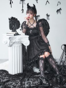 画像10: 【即日発送！】【ハロウィン】ショートインロングデビルワンピース 【コスプレ4点セット】[HC03-H] (10)