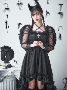 画像16: 【即日発送！】【ハロウィン】ショートインロングデビルワンピース 【コスプレ4点セット】[HC03-H] (16)