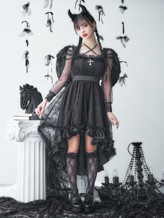 画像17: 【即日発送！】【ハロウィン】ショートインロングデビルワンピース 【コスプレ4点セット】[HC03-H] (17)