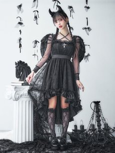 画像4: 【即日発送！】【ハロウィン】ショートインロングデビルワンピース 【コスプレ4点セット】[HC03-H] (4)