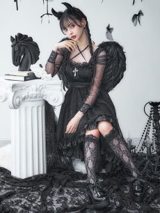 画像9: 【即日発送！】【ハロウィン】ショートインロングデビルワンピース 【コスプレ4点セット】[HC03-H] (9)