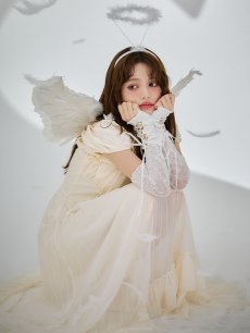 画像1: 【SALE!!】【即日発送！】【ハロウィン】 天使プリーツスカートワンピ 【コスプレ5点セット】 【S-XLサイズ/１カラー】[HC03-H] (1)