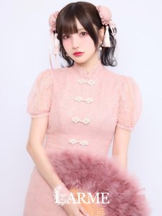 画像1: 【SALE!!】【ハロウィン】チャイナレースタイトワンピース 【コスプレ3点セット】 【S-Lサイズ/2カラー】(SE01YN)[HC03] (1)