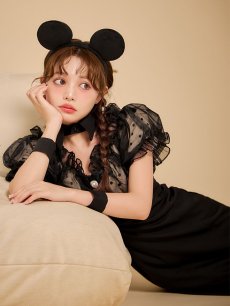 画像1: 【SALE!!】【即日発送！】【ハロウィン】マウスシアーマーメイドワンピース 【コスプレ4点セット】 【S-Lサイズ/1カラー】[HC03] (1)