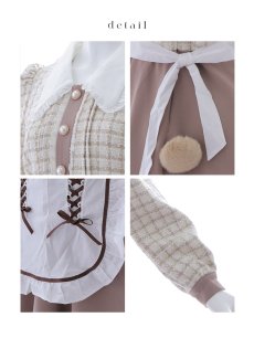 画像43: 【SALE!!】【即日発送！】【ハロウィン】ベアメイドワンピース 【コスプレ4点セット】 【S-XLサイズ/1カラー】[HC03] (43)