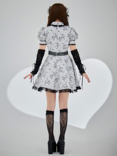 画像28: 【ハロウィン】アームウォーマー付きフレアスカートチャイナ 【コスプレ5点セット】 【S-XLサイズ/4カラー】[HC03] (28)