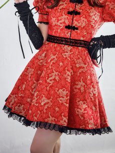 画像15: 【即日発送！】【ハロウィン】アームウォーマー付きフレアスカートチャイナ 【コスプレ点セット】 【S-XLサイズ/２カラー】(SE01YN)[HC03] (15)