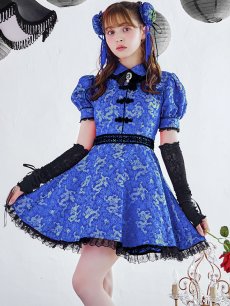 画像4: 【即日発送！】【ハロウィン】アームウォーマー付きフレアスカートチャイナ 【コスプレ点セット】 【S-XLサイズ/２カラー】(SE01YN)[HC03] (4)