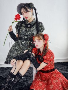 画像4: 【即日発送！】【ハロウィン】アームウォーマー付きフレアスカートチャイナ 【コスプレ点セット】 【S-XLサイズ/２カラー】(SE01YN)[HC03] (4)