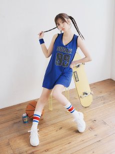 画像9: 【SALE!!】【即日発送！】【ハロウィン】バスケガール 【コスプレ3点セット】 【FREEサイズ/2カラー】[HC03] (9)