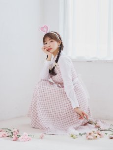 画像34: 【SALE!!】【即日発送！】【ハロウィン】ナースツイードロングフレア 【コスプレ3点セット】 【S-XLサイズ/1カラー】[HC03] (34)