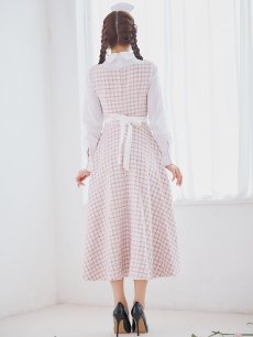 画像37: 【SALE!!】【即日発送！】【ハロウィン】ナースツイードロングフレア 【コスプレ3点セット】 【S-XLサイズ/1カラー】[HC03] (37)