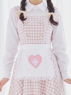 画像38: 【SALE!!】【即日発送！】【ハロウィン】ナースツイードロングフレア 【コスプレ3点セット】 【S-XLサイズ/1カラー】[HC03] (38)