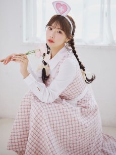 画像23: 【SALE!!】【即日発送！】【ハロウィン】ナースツイードロングフレア 【コスプレ3点セット】 【S-XLサイズ/1カラー】[HC03] (23)