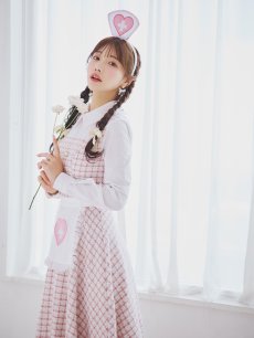 画像25: 【SALE!!】【即日発送！】【ハロウィン】ナースツイードロングフレア 【コスプレ3点セット】 【S-XLサイズ/1カラー】[HC03] (25)