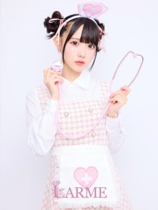 画像1: 【SALE!!】【即日発送！】【ハロウィン】ナースツイードロングフレア 【コスプレ3点セット】 【S-XLサイズ/1カラー】[HC03] (1)