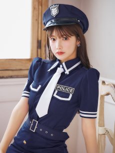 画像24: 【SALE!!】【即日発送！】【ハロウィン】ポリスタイトロング 【コスプレ5点セット】 【S-Lサイズ/1カラー】[[HC03]-B] (24)