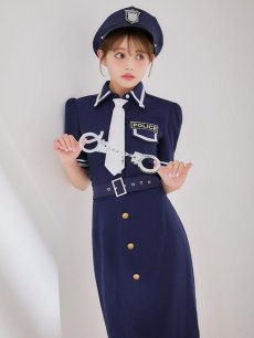 画像12: 【SALE!!】【即日発送！】【ハロウィン】ポリスタイトロング 【コスプレ5点セット】 【S-Lサイズ/1カラー】[[HC03]-B] (12)