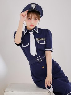 画像13: 【SALE!!】【即日発送！】【ハロウィン】ポリスタイトロング 【コスプレ5点セット】 【S-Lサイズ/1カラー】[[HC03]-B] (13)