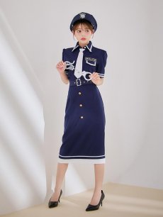 画像7: 【SALE!!】【即日発送！】【ハロウィン】ポリスタイトロング 【コスプレ5点セット】 【S-Lサイズ/1カラー】[[HC03]-B] (7)