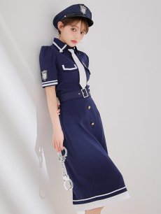 画像8: 【SALE!!】【即日発送！】【ハロウィン】ポリスタイトロング 【コスプレ5点セット】 【S-Lサイズ/1カラー】[[HC03]-B] (8)