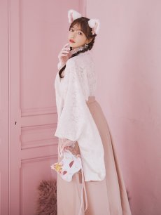 画像11: 【即日発送！】【ハロウィン】猫巫女レース袴 【コスプレ5点セット】 【FREEサイズ/2カラー】[[HC03]-OMN] (11)