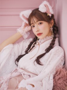 画像12: 【即日発送！】【ハロウィン】猫巫女レース袴 【コスプレ5点セット】 【FREEサイズ/2カラー】[[HC03]-OMN] (12)