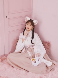 画像5: 【即日発送！】【ハロウィン】猫巫女レース袴 【コスプレ5点セット】 【FREEサイズ/2カラー】[[HC03]-OMN] (5)