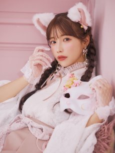 画像7: 【即日発送！】【ハロウィン】猫巫女レース袴 【コスプレ5点セット】 【FREEサイズ/2カラー】[[HC03]-OMN] (7)