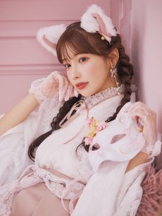 画像8: 【即日発送！】【ハロウィン】猫巫女レース袴 【コスプレ5点セット】 【FREEサイズ/2カラー】[[HC03]-OMN] (8)