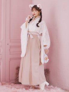 画像9: 【即日発送！】【ハロウィン】猫巫女レース袴 【コスプレ5点セット】 【FREEサイズ/2カラー】[[HC03]-OMN] (9)