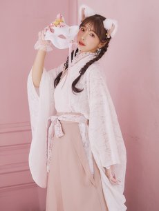 画像3: 【即日発送！】【ハロウィン】猫巫女レース袴 【コスプレ5点セット】 【FREEサイズ/2カラー】[[HC03]-OMN] (3)